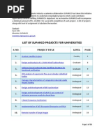 Batch I ListOfProjectsForUniversities