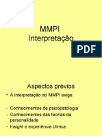 Instrumentos de Avaliação Psicológica II - Acetatos - Aula Intrpretação MMPI