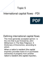 Topic 5 International Capital Flows - FDI