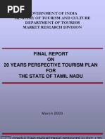 Final Report ON 20 Years Perspective Tourism Plan FOR The State of Tamil Nadu