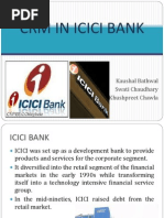 CRM in Icici Bank: Kaushal Bathwal Swati Chaudhary Khushpreet Chawla