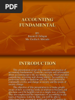 Accounting Fundamental: BY: Bayani D. Edlagan Ma. Cecilia S. Mercado