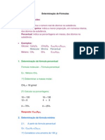 Determinação de Fórmulas Químicas