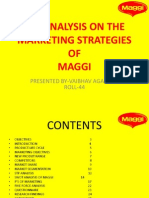 An Analysis On The Marketing Strategies OF Maggi: Presented By-Vaibhav Agarwal ROLL-44