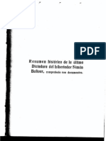 Resumen Histórico de La Última Dictadura Del Libertador Simón Bolívar Comprobada Con Documentos Parte 1