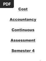 Cost Accountancy Continuous Assessment Semester 4