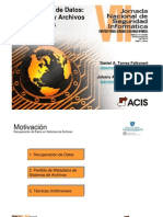 Recuperación de Datos: Data Carving y Archivos Fragmentados