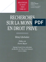 Recherches Sur La Monnaie en Droit Privé