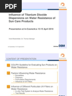 DSM Influence Tio2 Dispersion On WR in Cosmetics 2010 Westenfelder