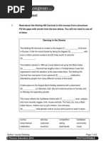 Carnival Worksheet