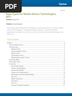 Hype Cycle For Mobile Device Technologies, Jul11