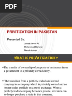 Privitization in Pakistan: Presented by