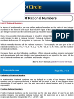 List of Rational Numbers