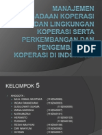 Manajemen Pengadaan Koperasi Dan Lingkungan Koperasi Serta Perkembangan