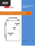 Country Risk Analysis: India, United Kingdom and United Arab Emirates