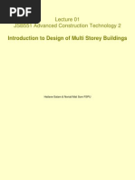 01 JSB551 Introduction To Design of Multi Storey Buildings