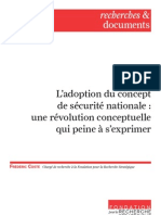 L'adoption Du Concept de Sécurité Nationale: Une Révolution Conceptuelle Qui Peine À S'exprimer