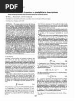 Deterministic: From Dynamics To Probabilistic Descriptions