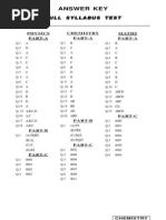 Answer Key: Full Syllabus Test