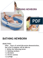 Bathing Newborn