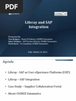 CIGNEX Liferay SAP Integration Slides