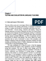 Language Testing and Evaluation