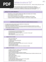 Señales de Alerta de Trastorno de Espectro Autista Por Edad (Guía GPC)