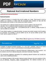 Rational and Irrational Numbers