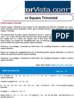 Perfect Square Trinomial