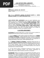 Contestación Demanda Laboral de Jorge Enrique Lozano Contra Cafe Fortaleza Ltda. (Juan Arturo Peña)