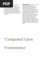 Composed Upon Westminster Bridge - William Wordsworth