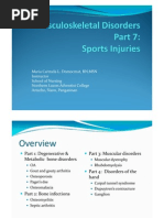 Musculoskeletal Disorders Part 7 Sports Injuries