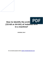 How To Identify The Architecture of Installed HFM in A Machine After Its Installed?