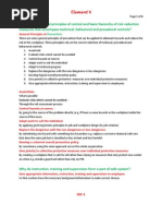 Nebosh IGC Element 6 Principles of Control (Notes)