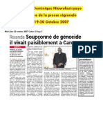 Revue de Presse Dominique Ntawukuriryayo