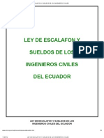 Ley de Escalafon y Sueldos de Los Ingenieros Civiles Ecuador