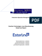 Esterline Technologies: Lean Manufacturing Study Case Report