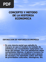 Concepto y Metodo de La Historia Economica