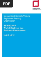 8 Bsbind201a Work Effectively in A Business Environment v2