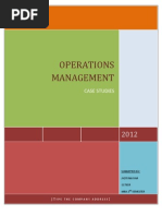 Operations Management: Case Studies