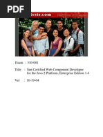 Actual Test - Sun Certified Web Component Developer For The Java 2 Platform, Enterprise Edition 1.4 (310-081)