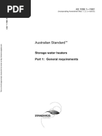 As 1056.1-1991 Storage Water Heaters General Requirements