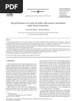 The Performance of A Solar Air Heater With Conical Concentrator Under Forced Convection