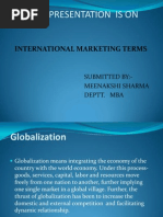 My Presentation Is On: International Marketing Terms