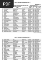 List of Children Studying in Class - V