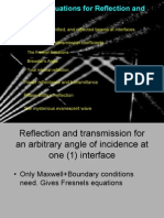 Fresnel's Equations For Reflection and Refraction