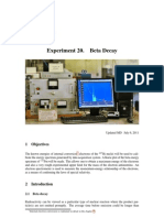 Experiment 20. Beta Decay: 1 Objectives