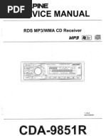 Alpine CDA-9851-R Service Manual