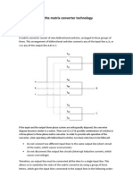 Fundamentals of The Matrix Converter Technology