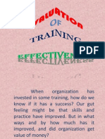 Evaluation of Training Effectiveness